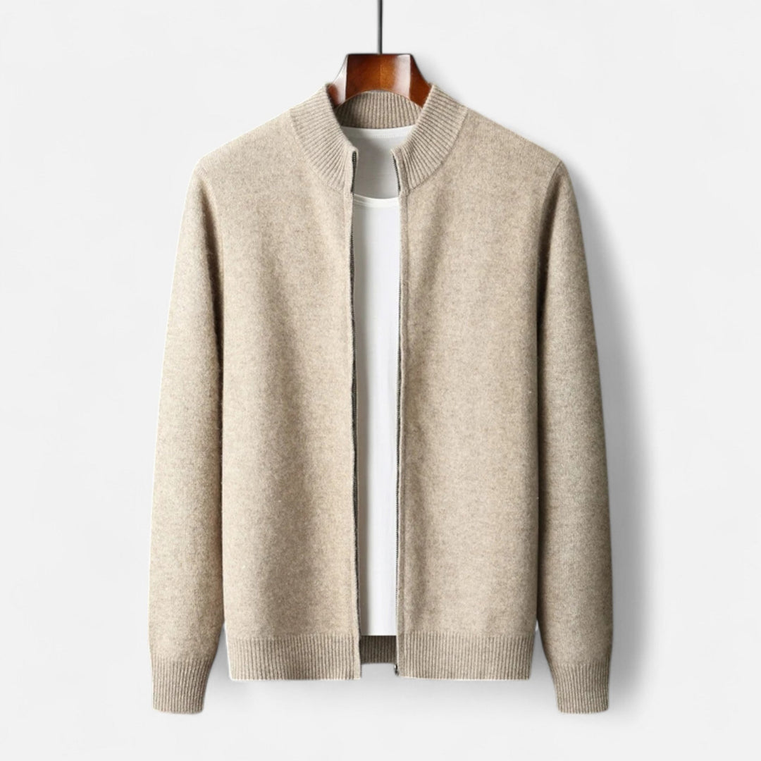Men’s Mock Collar Wool Sweater