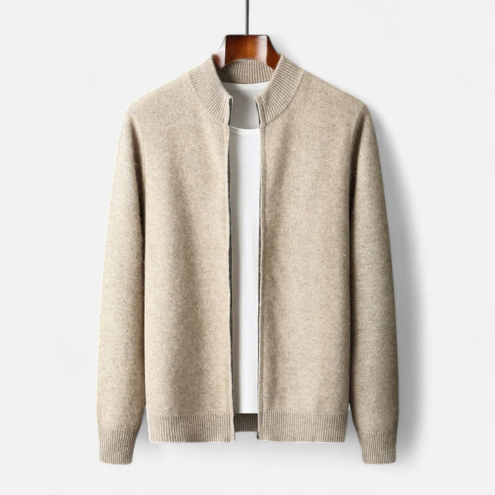 Men’s Mock Collar Wool Sweater