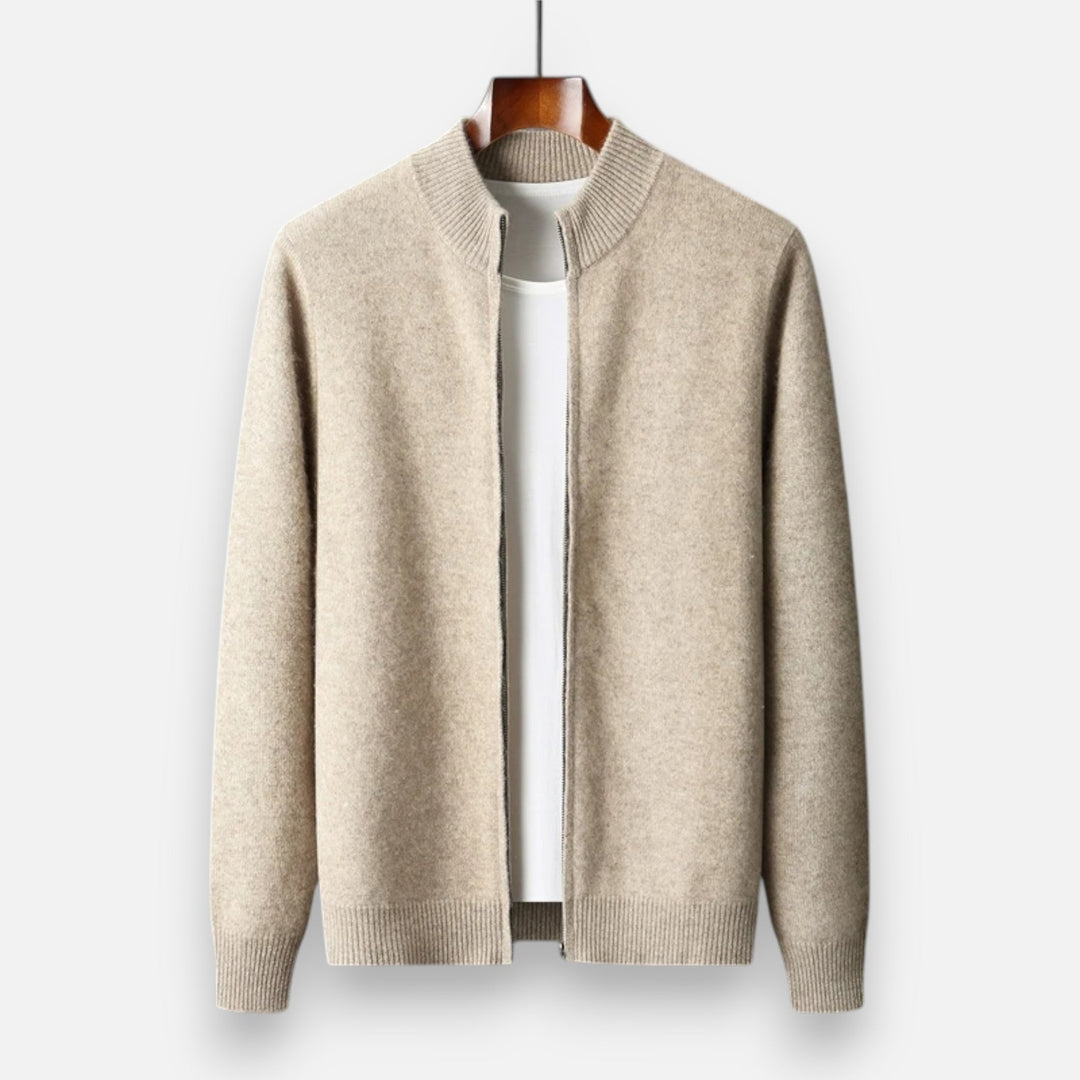 Roselains | Men’s Merino Wool Zip Sweater