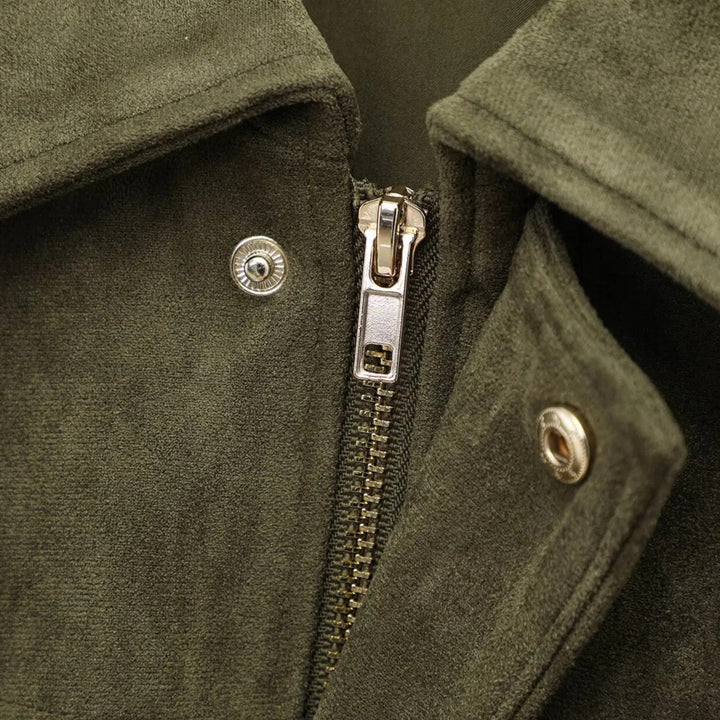Eliaro Moda | Classic Suede Jacket for Women with Lapel