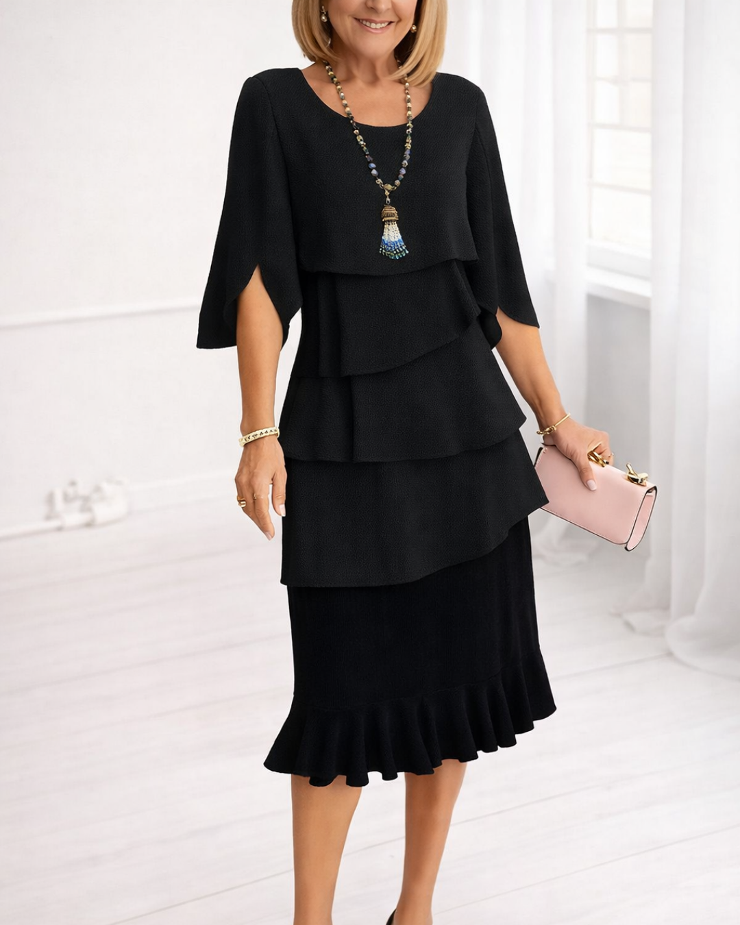 Serina | Elegant Ruffle Comfort Dress