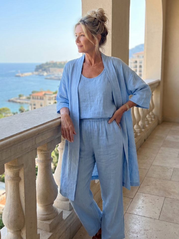 Yael | Three Piece Relaxed Top Pant Set