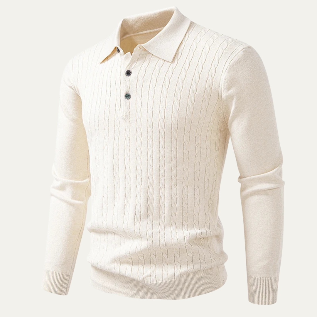 The Soverato Men’s Soft Cotton Casual  Knit Polo Jumper