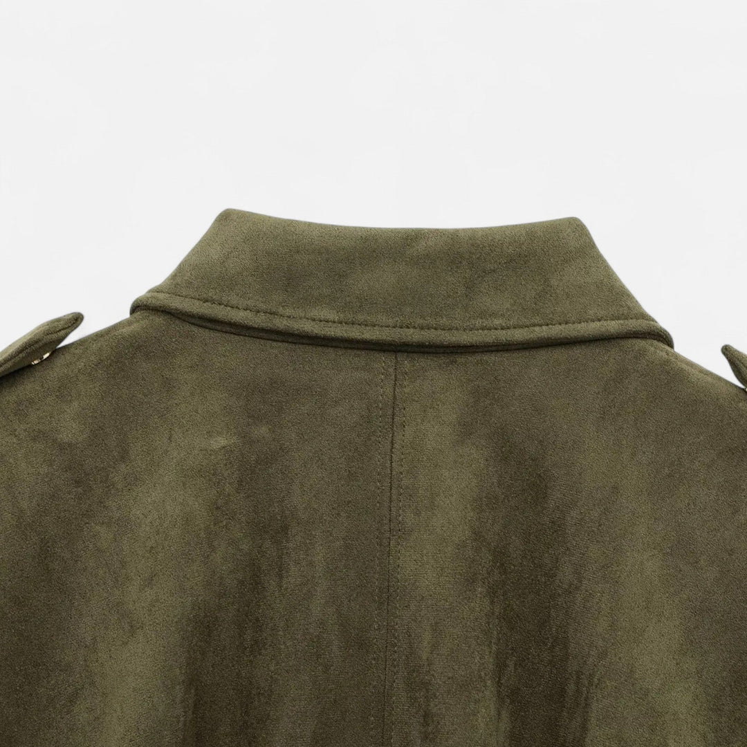 Eliaro Moda | Classic Suede Jacket for Women with Lapel