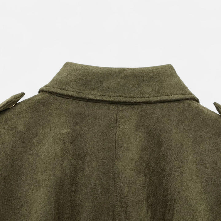 Eliaro Moda | Classic Suede Jacket for Women with Lapel