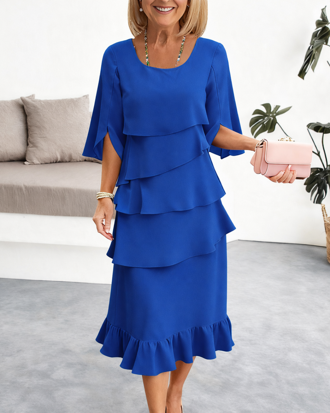 Serina | Elegant Ruffle Comfort Dress