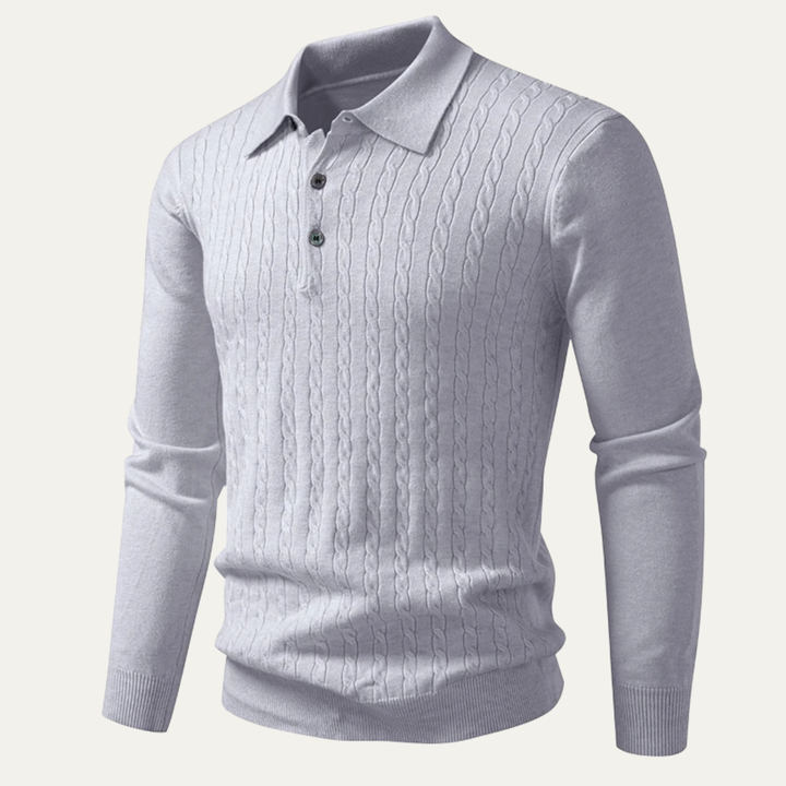 The Soverato Men’s Soft Cotton Casual  Knit Polo Jumper