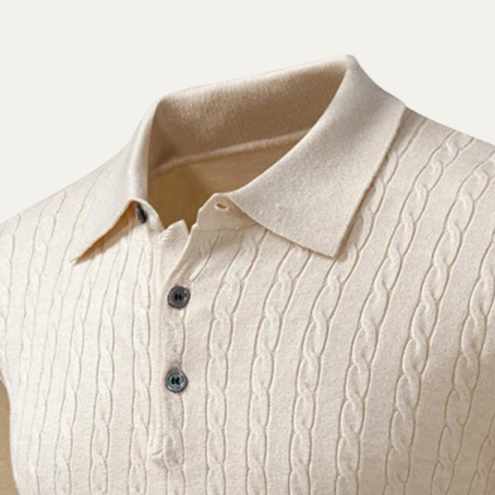 The Soverato Men’s Soft Cotton Casual  Knit Polo Jumper