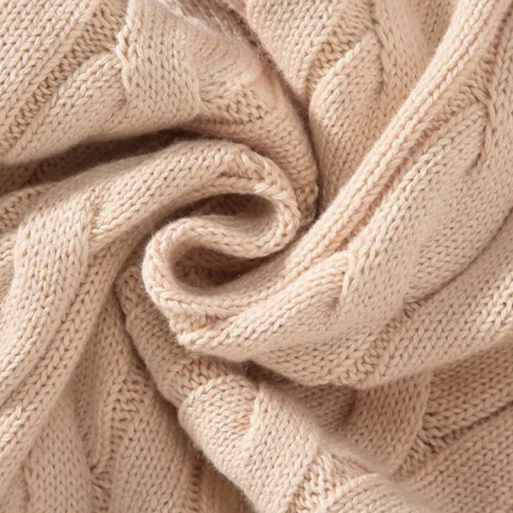 Roselains | Men’s Thick-Knit Turtleneck Zip Sweater