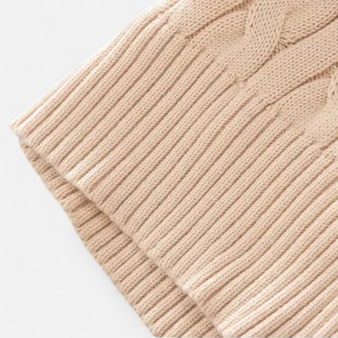 Roselains | Men’s Thick-Knit Turtleneck Zip Sweater