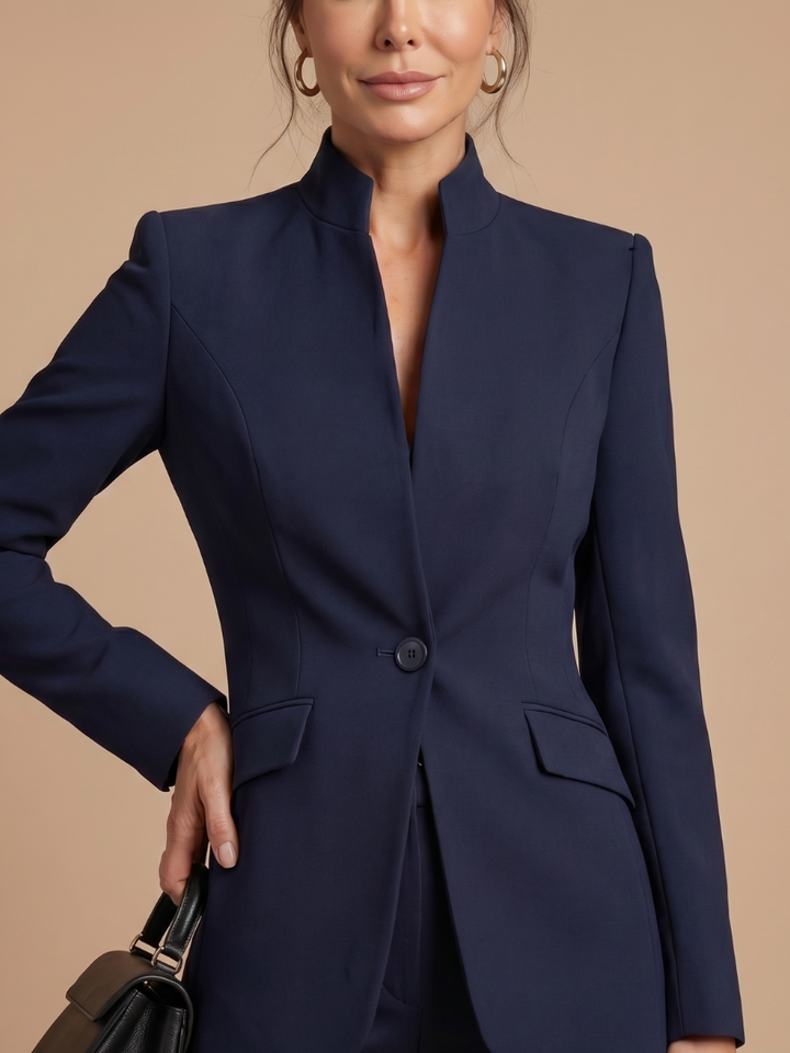 Delta | Structured Stand Collar Tailored Suit