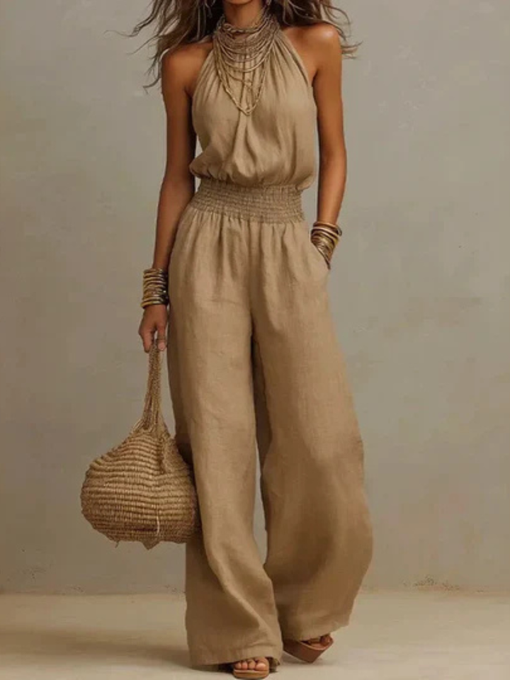 Shawna™ | Elegant Summer Evening Halter Jumpsuit