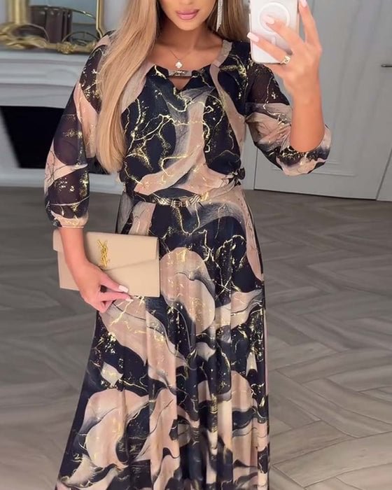Samantha | Printed Chiffon Dress