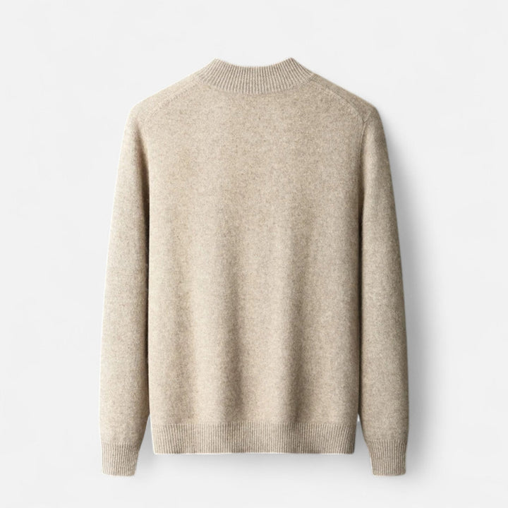 Men’s Mock Collar Wool Sweater