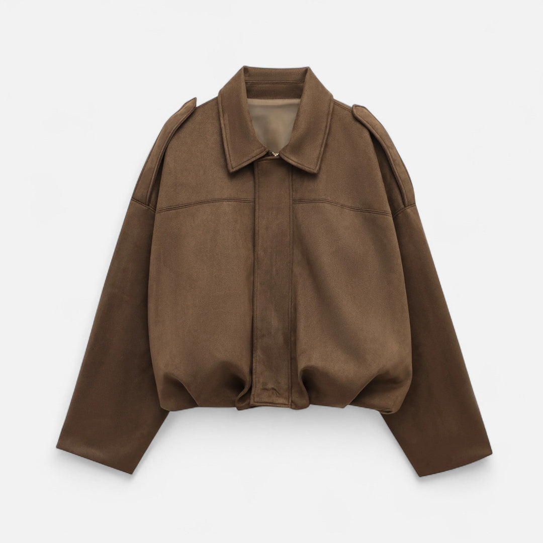 Eliaro Moda | Classic Suede Jacket for Women with Lapel