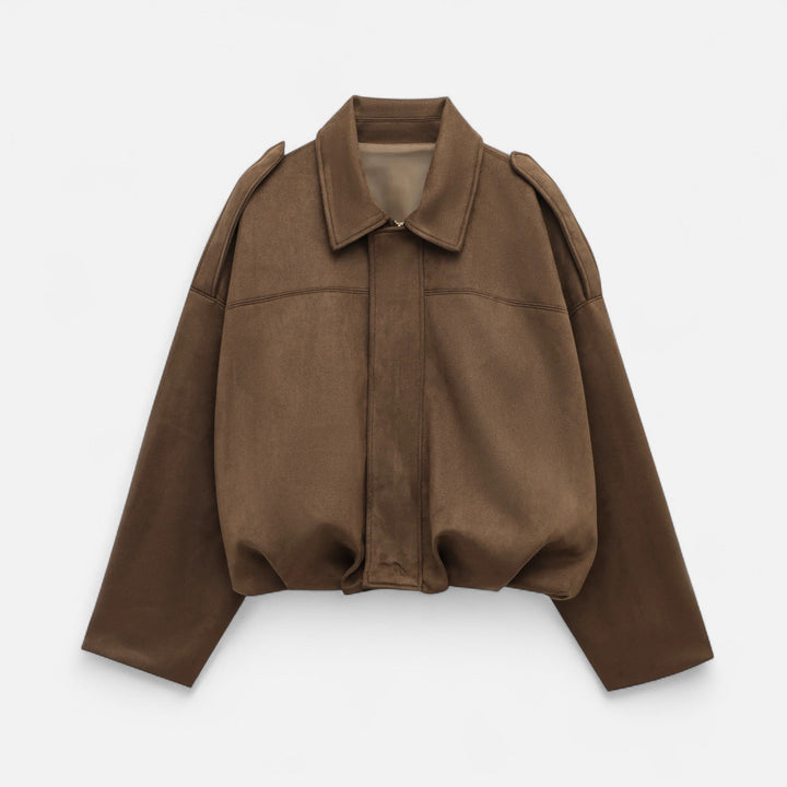 Eliaro Moda | Classic Suede Jacket for Women with Lapel