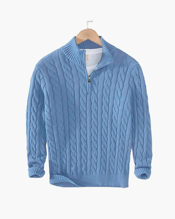 Weston Zipped Cable Sweater
