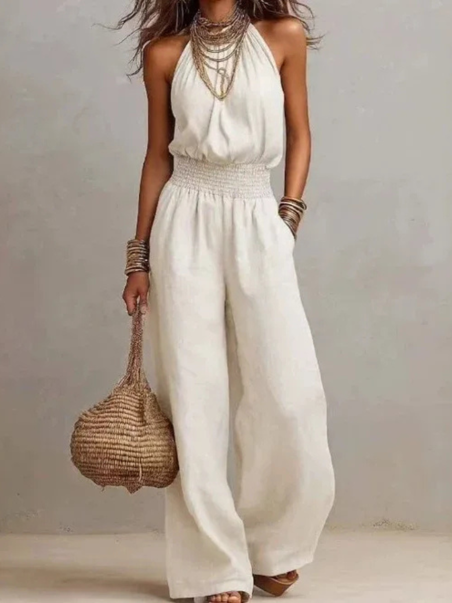 Shawna™ | Elegant Summer Evening Halter Jumpsuit