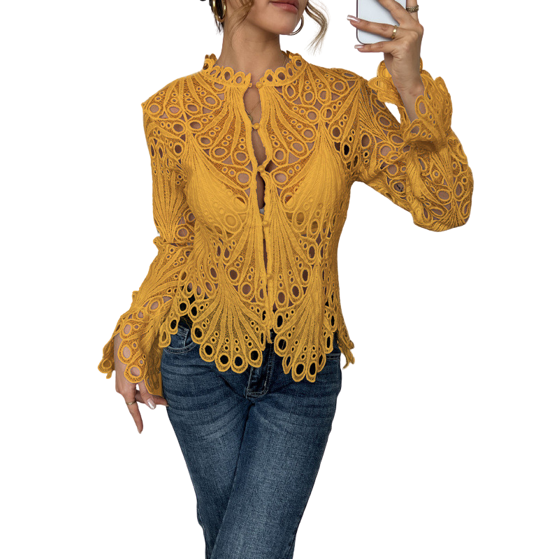 Hannah | Modern Cutout Detail Blouse