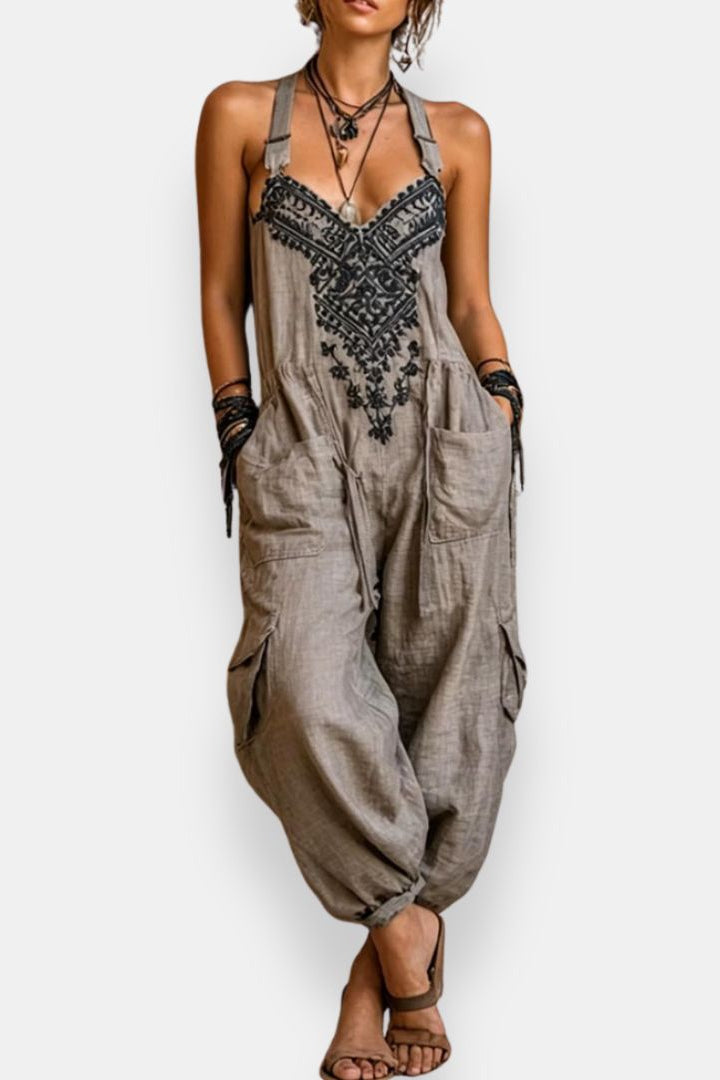 Giselina™ | Embroidered Bohemian Jumpsuit