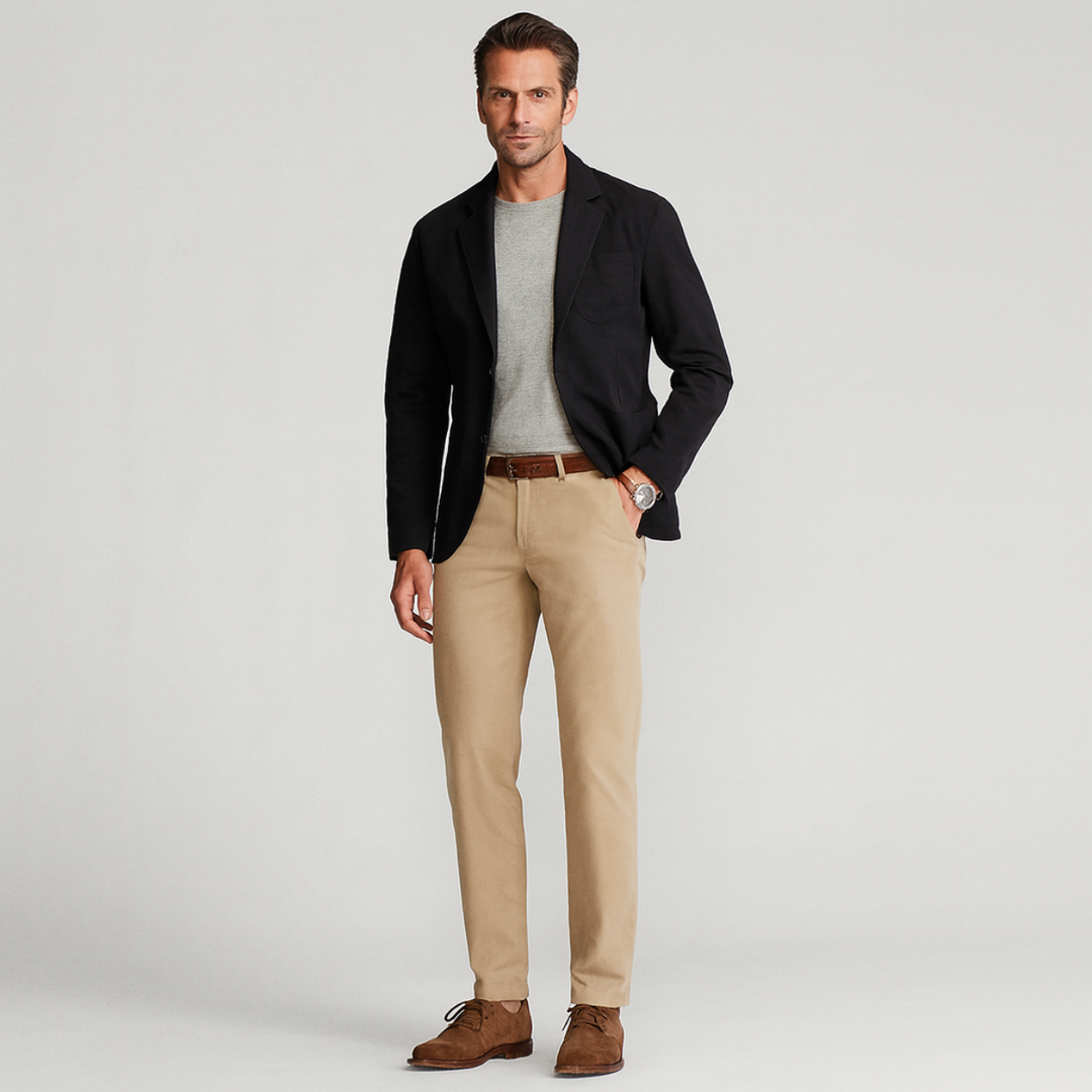 The Reykjavik Men’s Cotton Blazer Style Windbreaker with Pockets