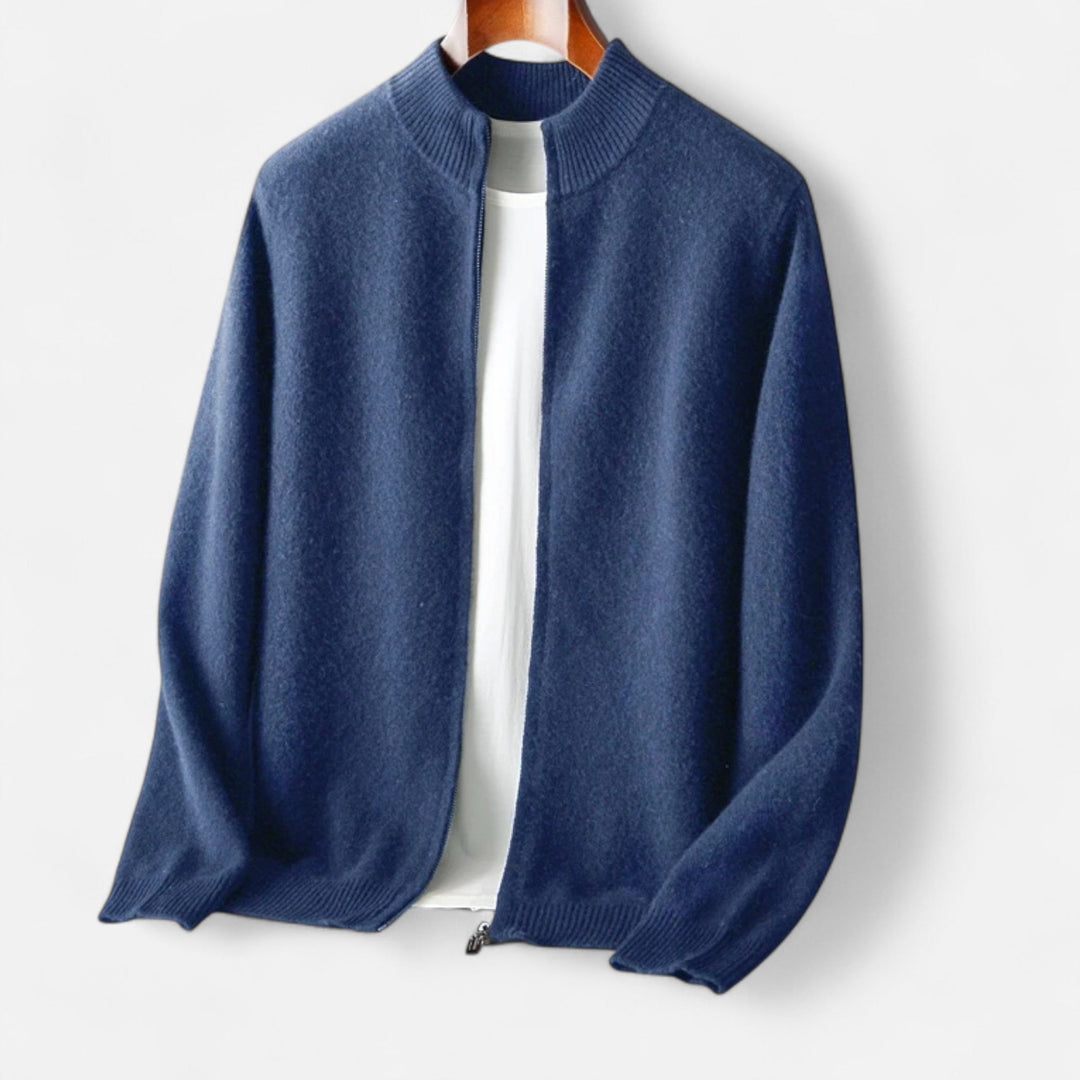 Men’s Mock Collar Wool Sweater