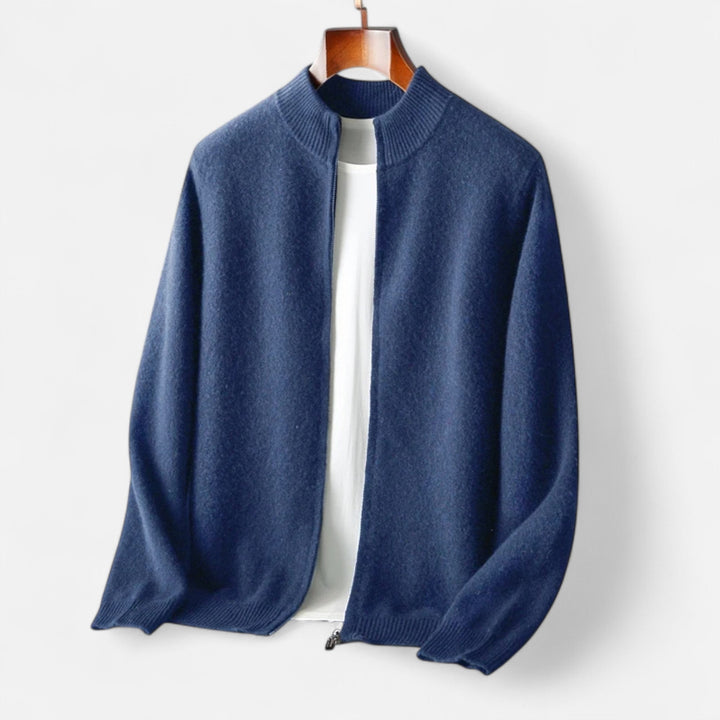 Roselains | Men’s Merino Wool Zip Sweater