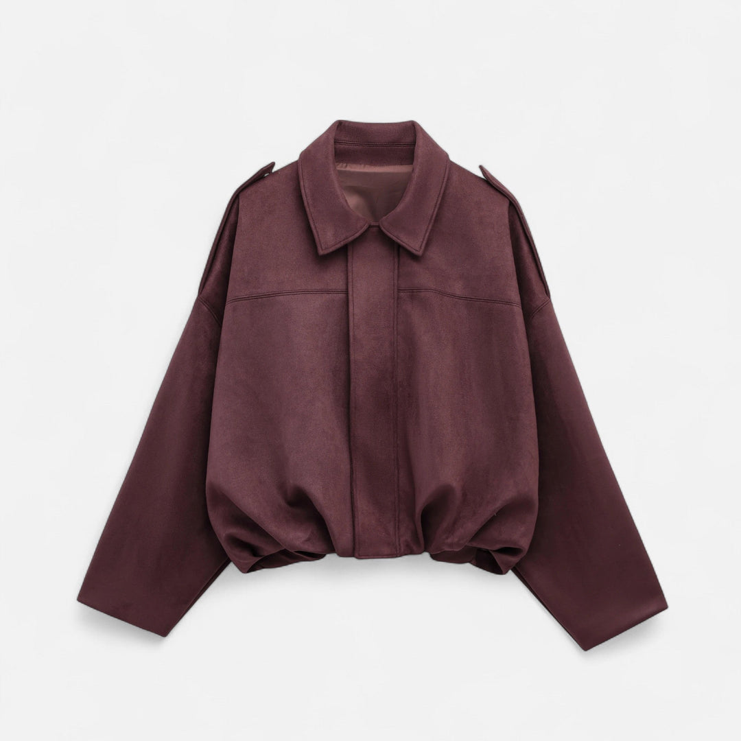 Eliaro Moda | Classic Suede Jacket for Women with Lapel