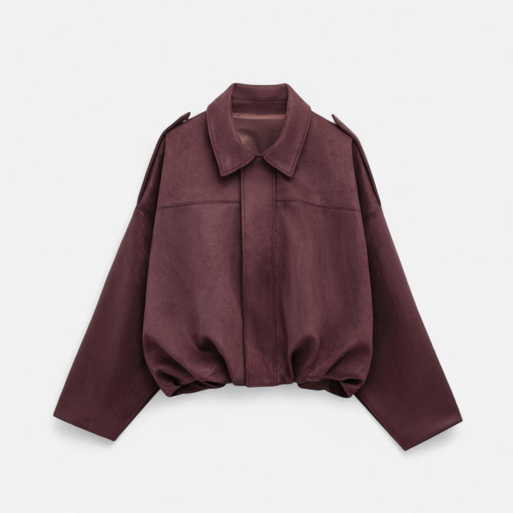 Eliaro Moda | Classic Suede Jacket for Women with Lapel