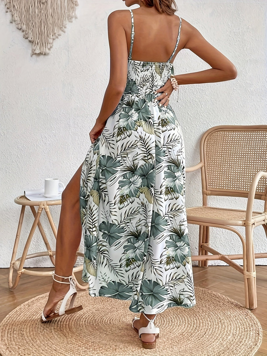 Lily | Floral Split Dress