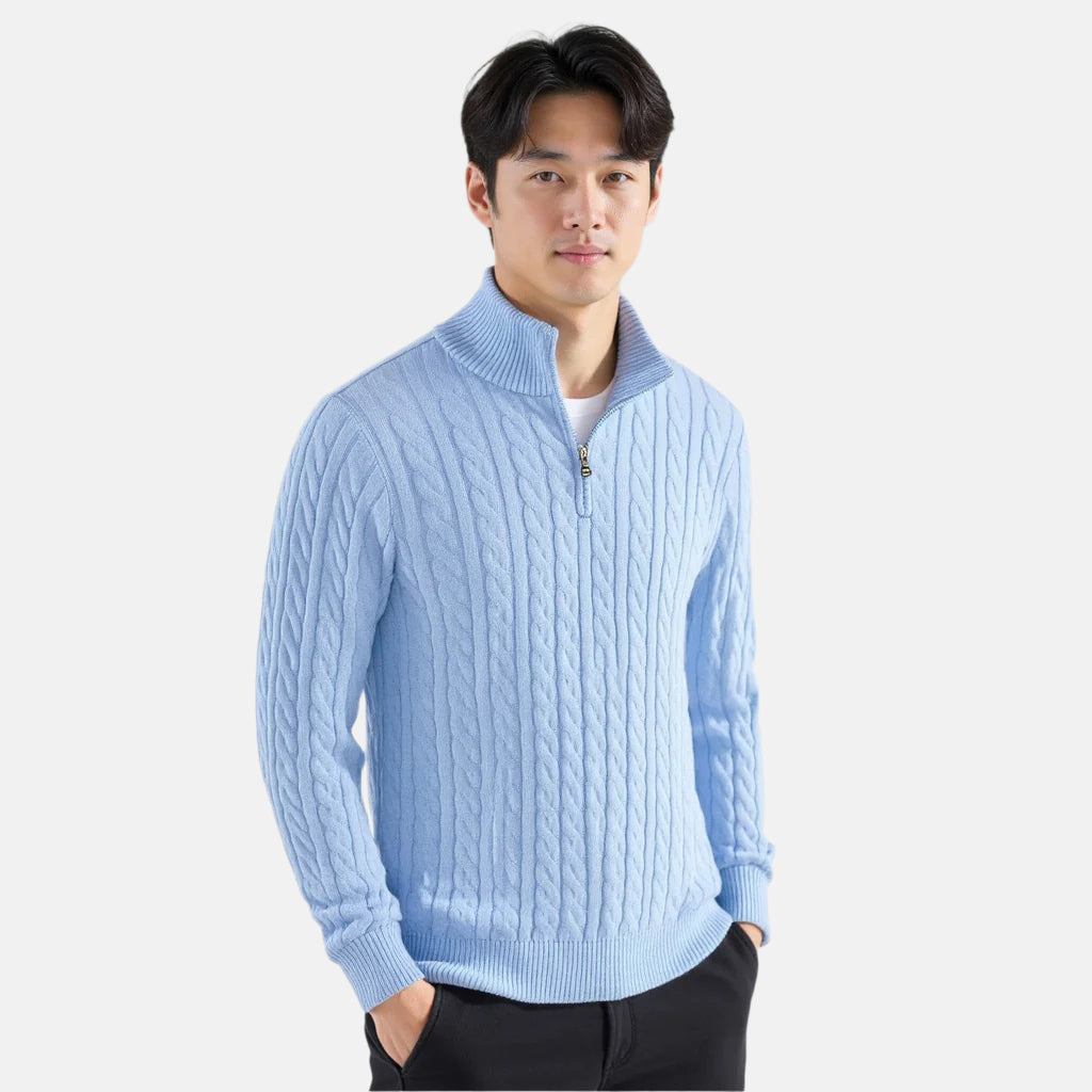 Weston Zipped Cable Sweater