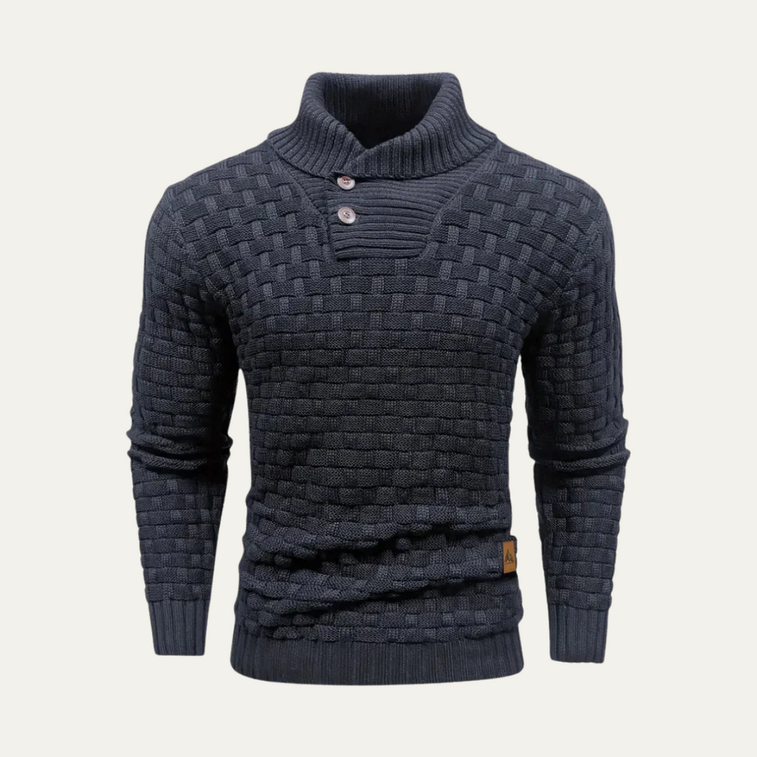 The Brighton Men’s Chunky Knit Jumper with Buttons