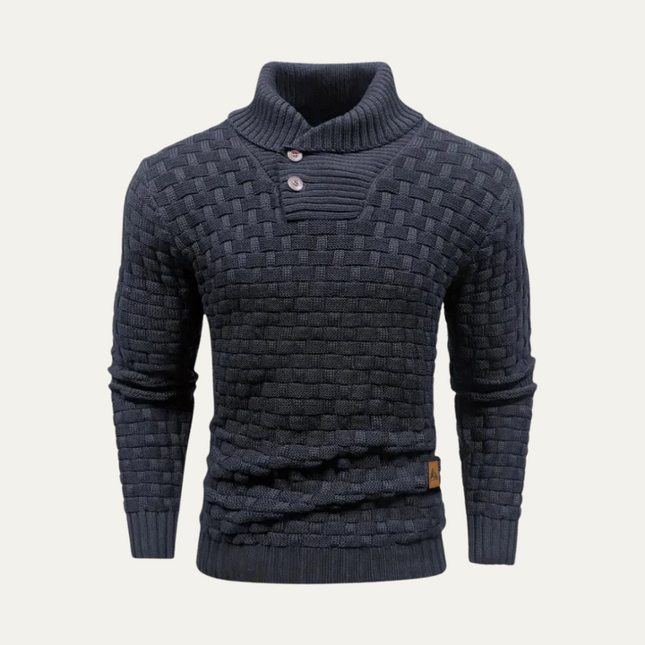 The Brighton Men’s Chunky Knit Jumper with Buttons