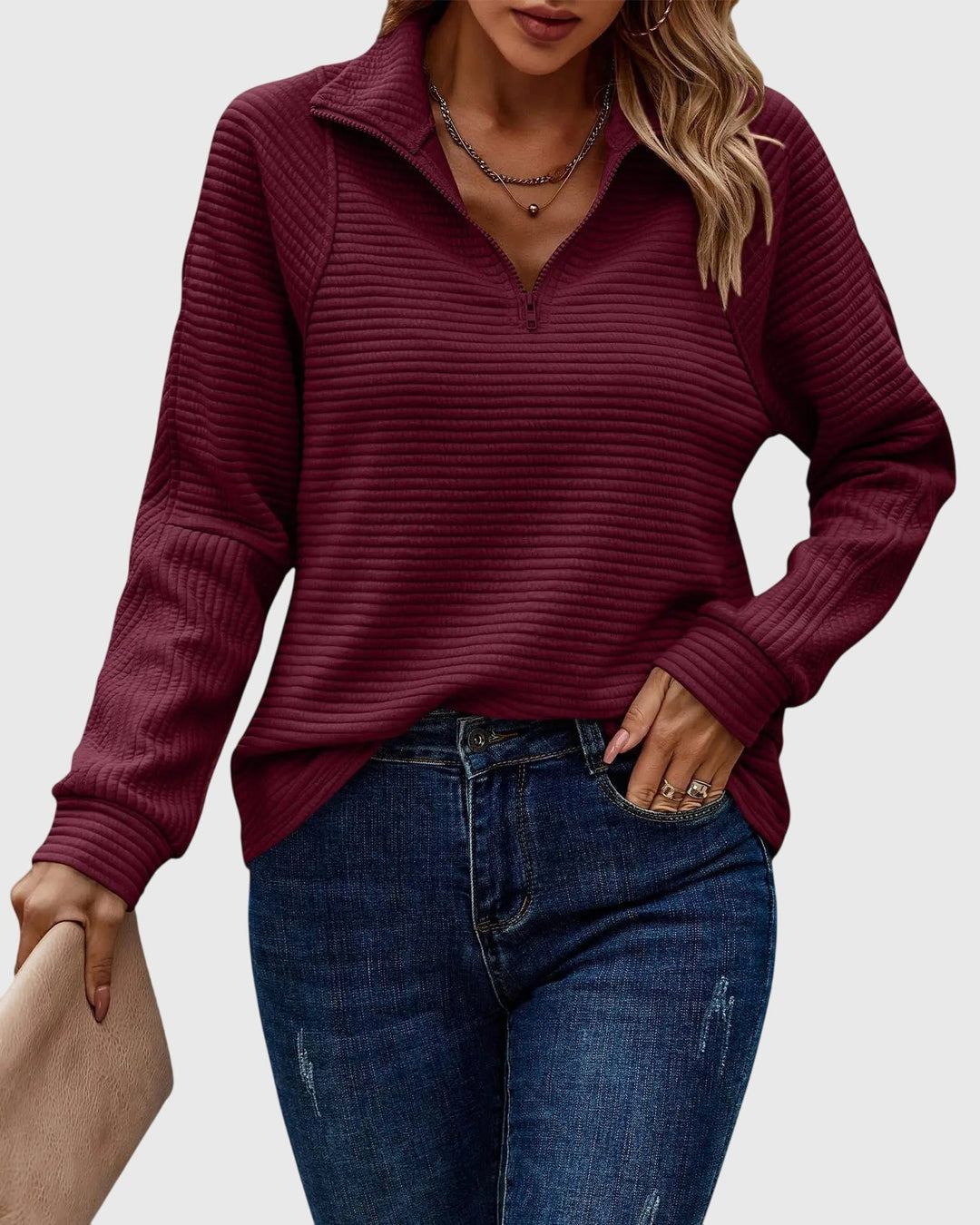 Abigail | Elegant Sweater with Zipper