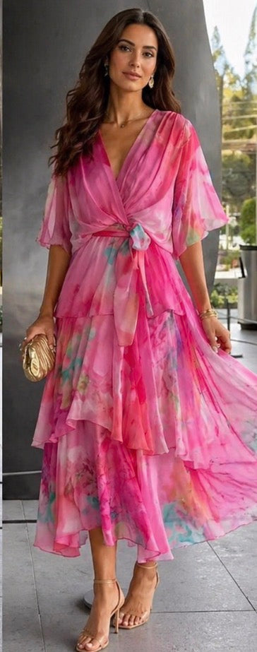 Violet & Grace™ |Layered Floral Sun Dress