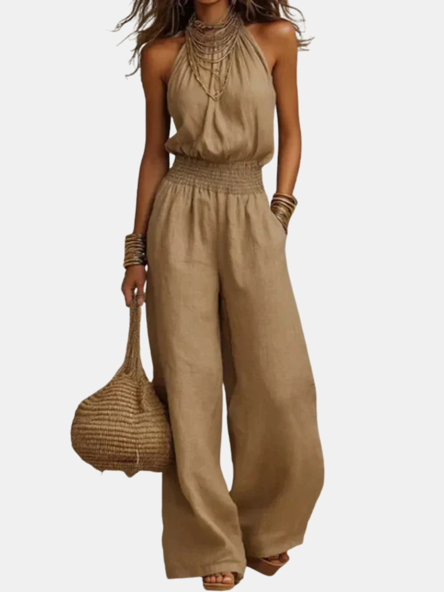 Shawna™ | Elegant Summer Evening Halter Jumpsuit