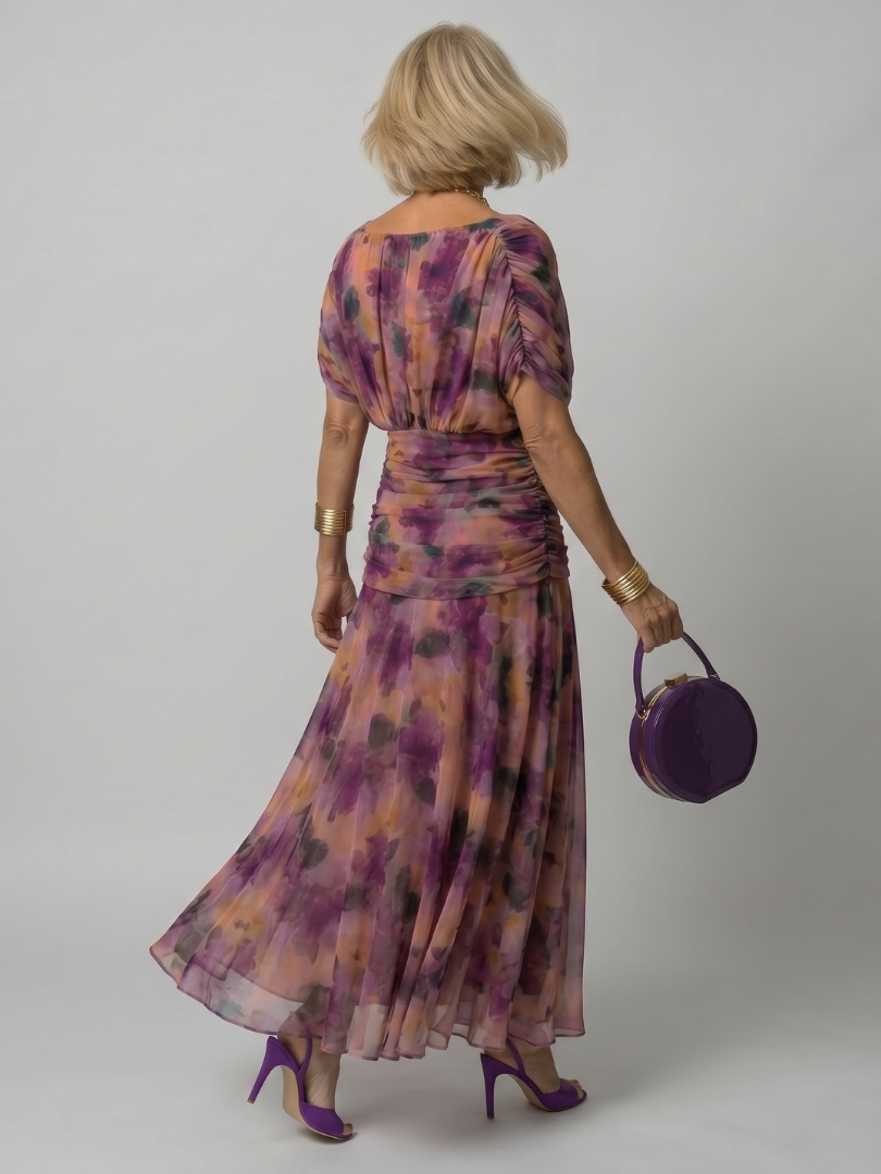 Violet & Grace™ | Off Shoulder Flow Midi Dress