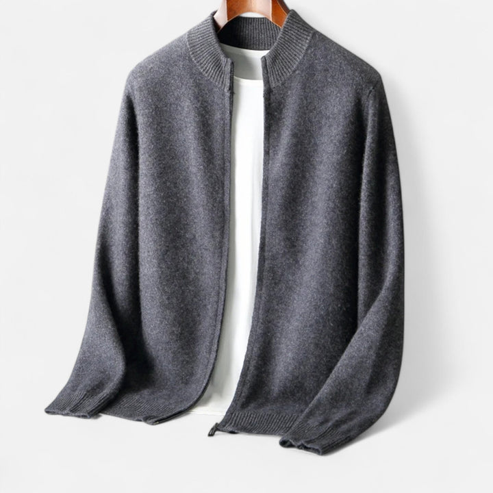 Men’s Mock Collar Wool Sweater