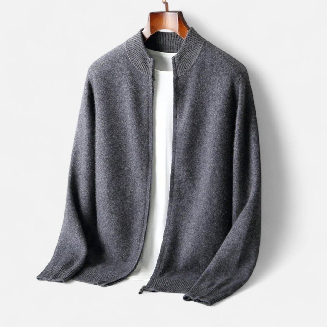 Roselains | Men’s Merino Wool Zip Sweater