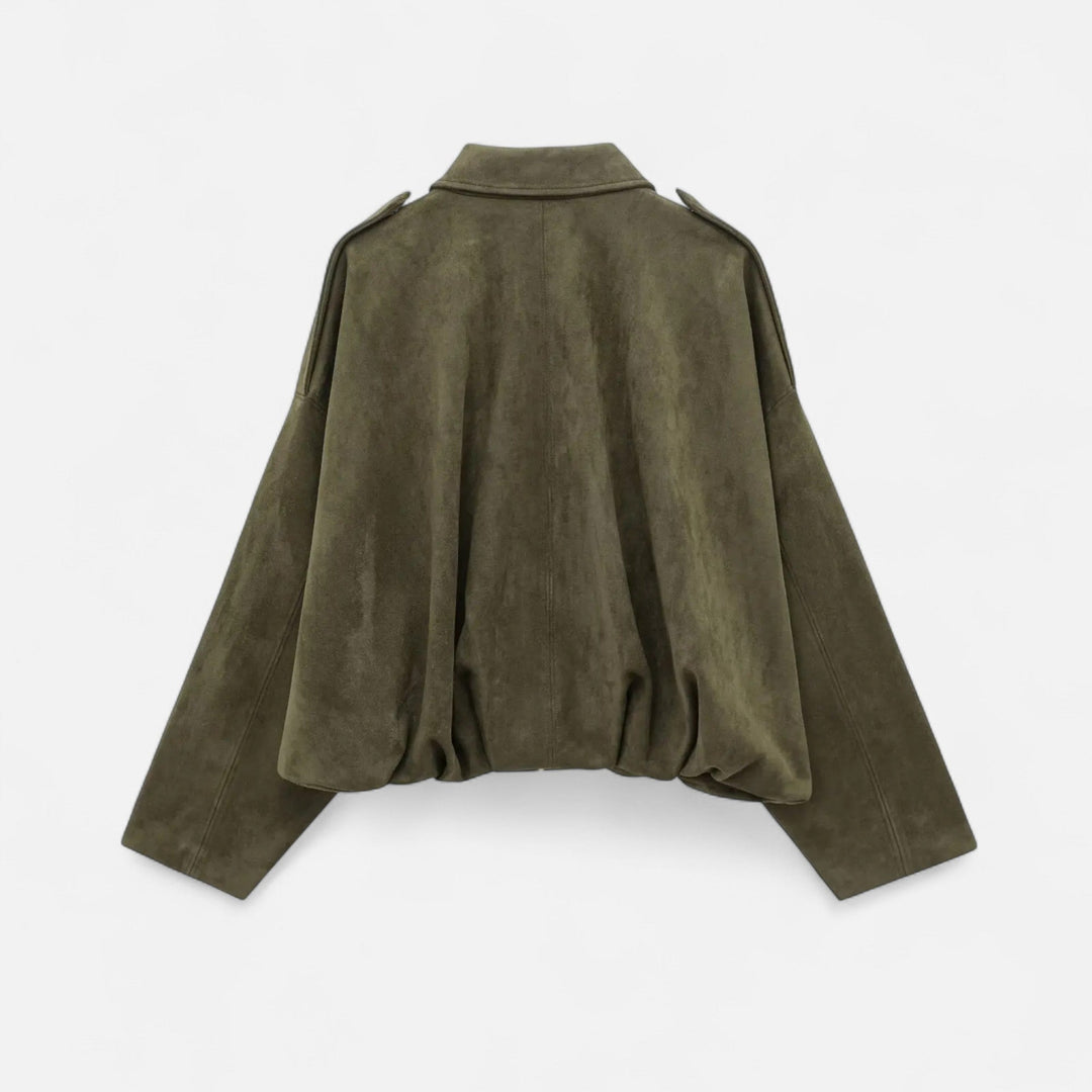 Eliaro Moda | Classic Suede Jacket for Women with Lapel