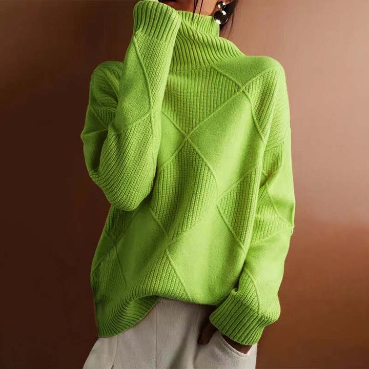 Denise | Cozy High Collar Knit Sweater