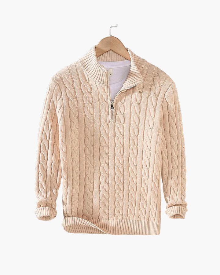 Weston Zipped Cable Sweater