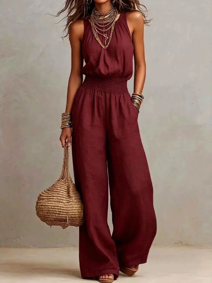 Shawna™ | Elegant Summer Evening Halter Jumpsuit