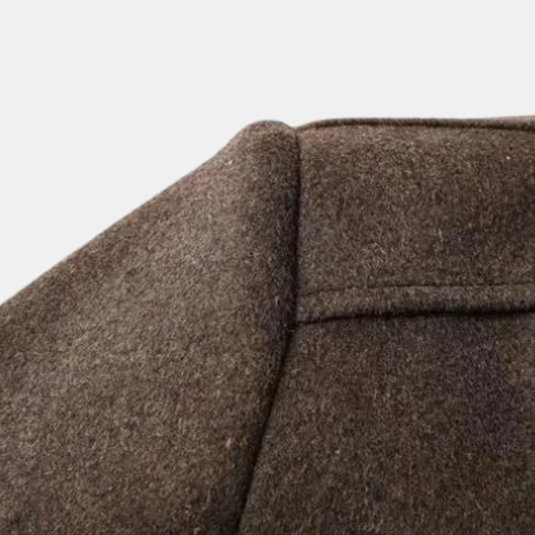 Hampus | Men's Wool Coat with Stand-Up Collar