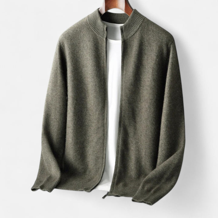 Men’s Mock Collar Wool Sweater