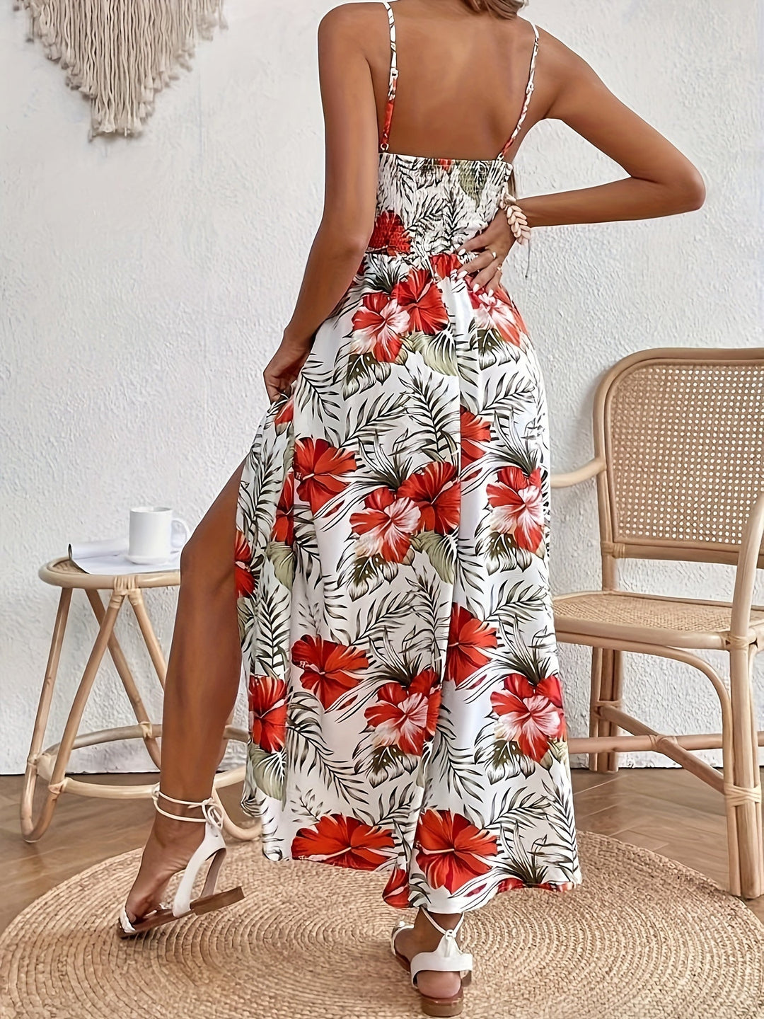 Lily | Floral Split Dress