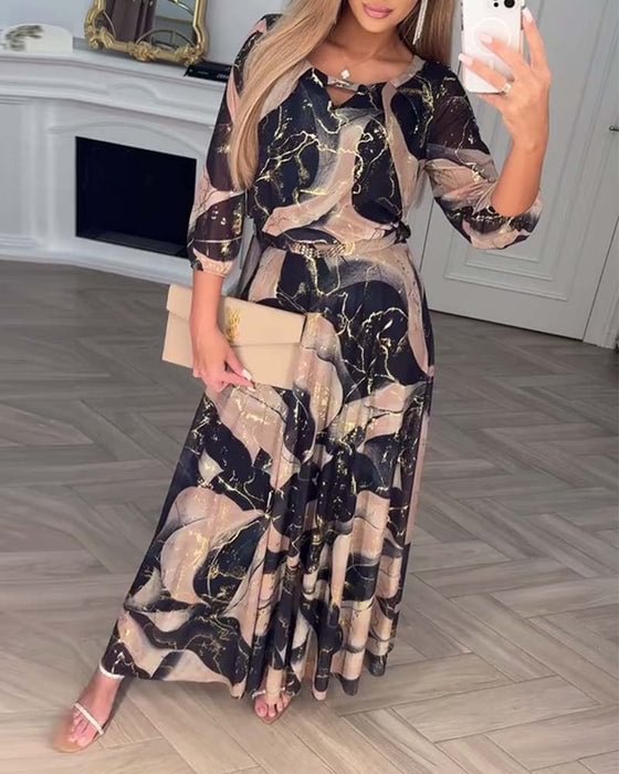 Samantha | Printed Chiffon Dress