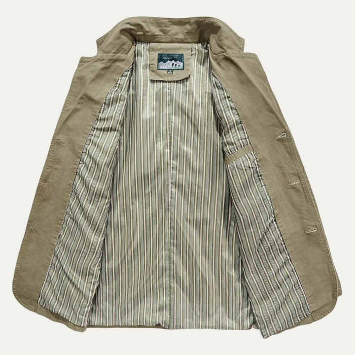 The Reykjavik Men’s Cotton Blazer Style Windbreaker with Pockets