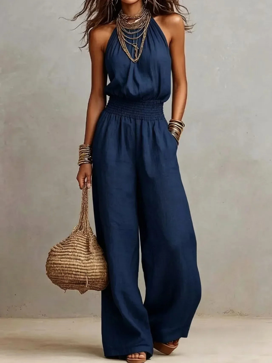 Shawna™ | Elegant Summer Evening Halter Jumpsuit