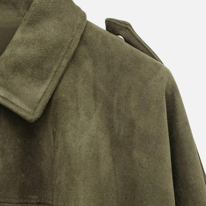 Eliaro Moda | Classic Suede Jacket for Women with Lapel